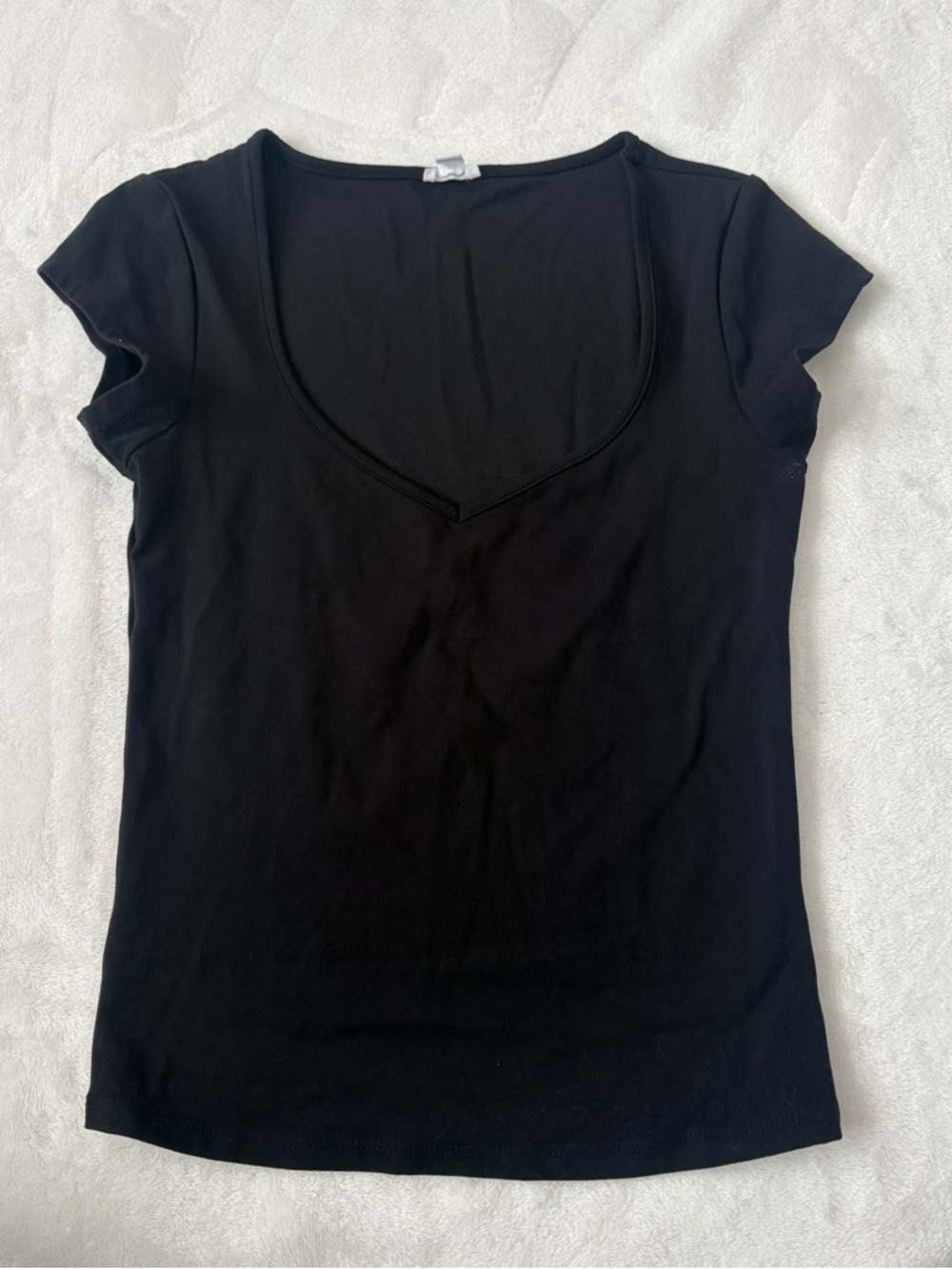 Garage Black Scoop Neck Short Sleeve Tee